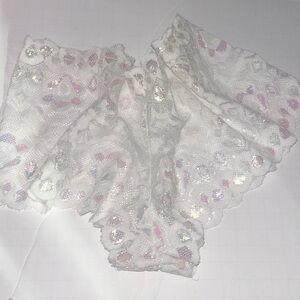 For bundles only - Oh La La Cheri Paris Lace Panties boyshort White / Silver M